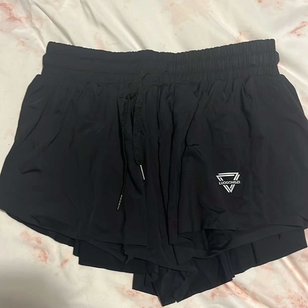 luogongzi 2 in 1 Flowy Running Shorts